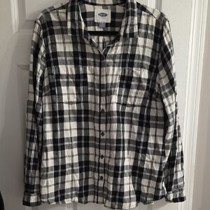Old Navy plaid flannel shirt.